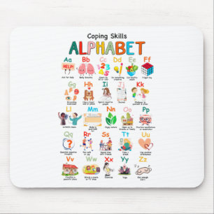 Tapis De Souris Compétences Alphabet Abc Conseil de sensibilisatio