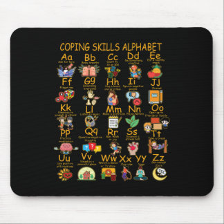 Tapis De Souris Compétences d'adaptation Alphabet Sensibilisation 