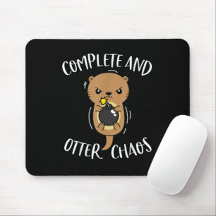 Tapis De Souris Complet et Otter Chaos Drôle Mignon Loutre de Mer 