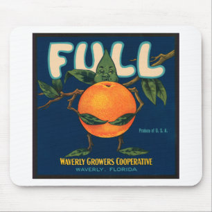 Tapis De Souris Complet - Étiquette orange