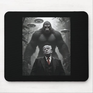 Tapis De Souris Complot de rencontre de Bigfoot Ufo Alien Visitati