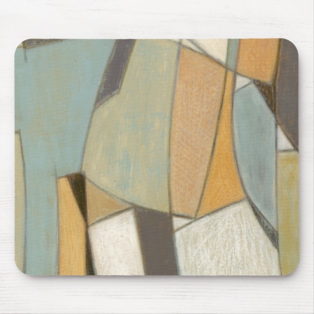 Tapis De Souris Composition Abstraite avec des couleurs bouchées (Devant)