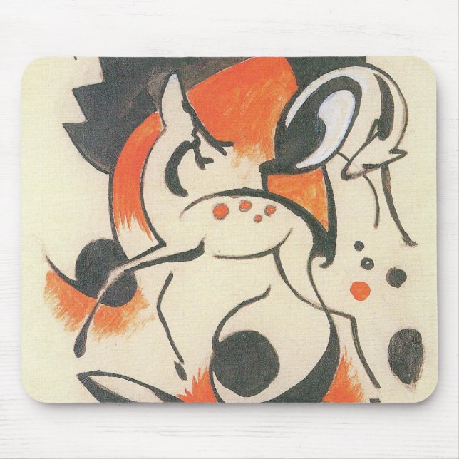Tapis De Souris Composition avec deux cerfs par Franz Marc (Devant)