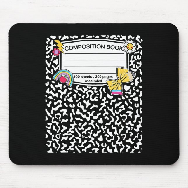 Tapis De Souris Composition Groupe de jumelage Carnet Halloween Te (Devant)