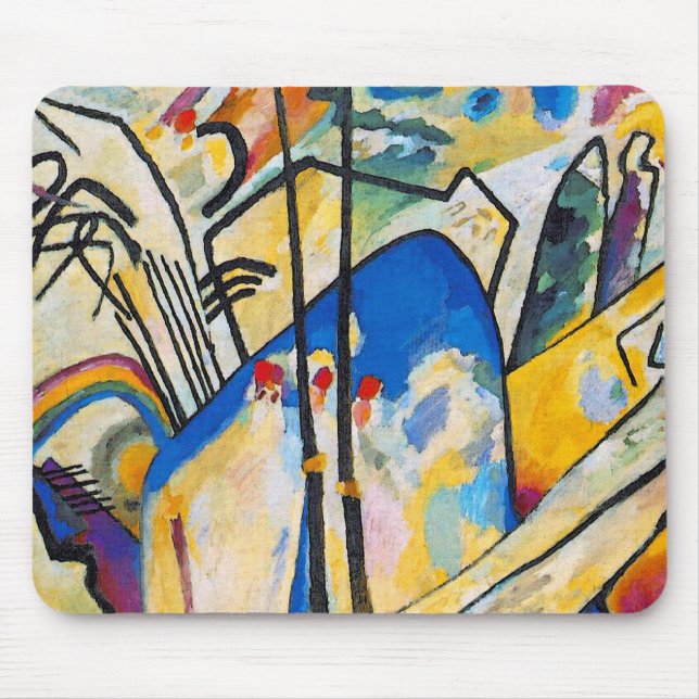 Tapis De Souris Composition Quatre de Wassily Kandinsky - Art Abst (Devant)