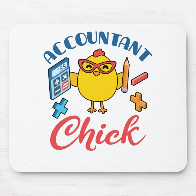Tapis De Souris Comptable Chick Accounting CPA Graduation Women (Devant)