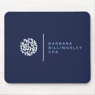 Tapis De Souris Comptable du Logo II des numéros modernes
