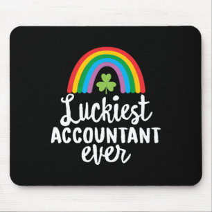 Tapis De Souris Comptable le plus chanceux Shamrocks de la Saint-P