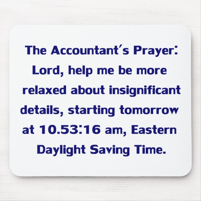 Tapis De Souris Comptable Mousepad (Devant)