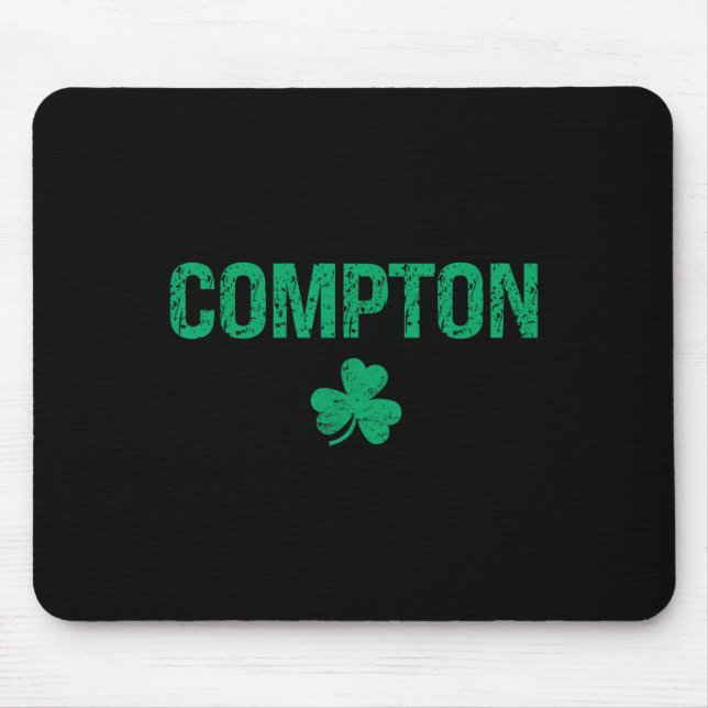 Tapis De Souris Compton Irish Shamrock St Patrick's Day  (Devant)