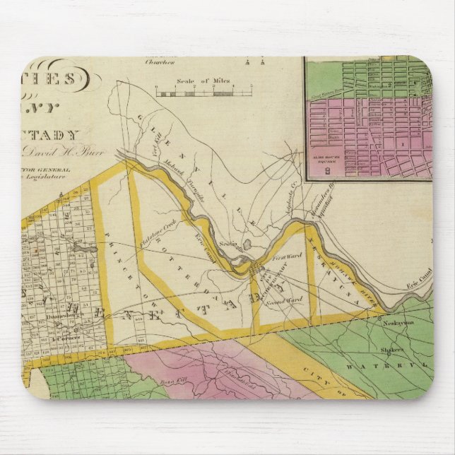 Tapis De Souris Comté d'Albany, Schenectady (Devant)
