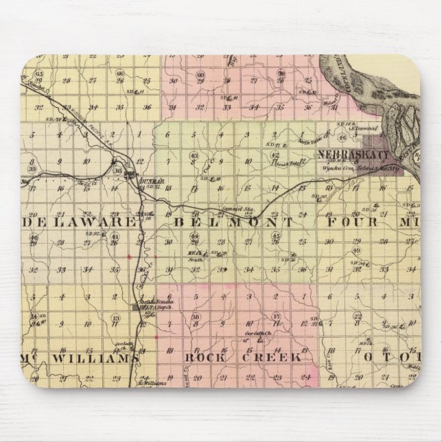 Tapis De Souris Comté d'Otoe, Nebraska (Devant)
