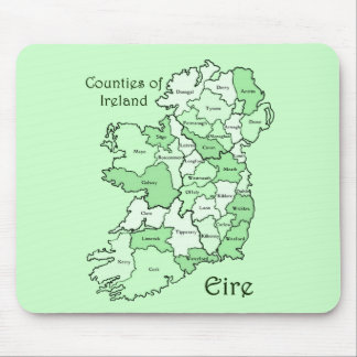 Tapis De Souris Comtés de carte de l'Irlande