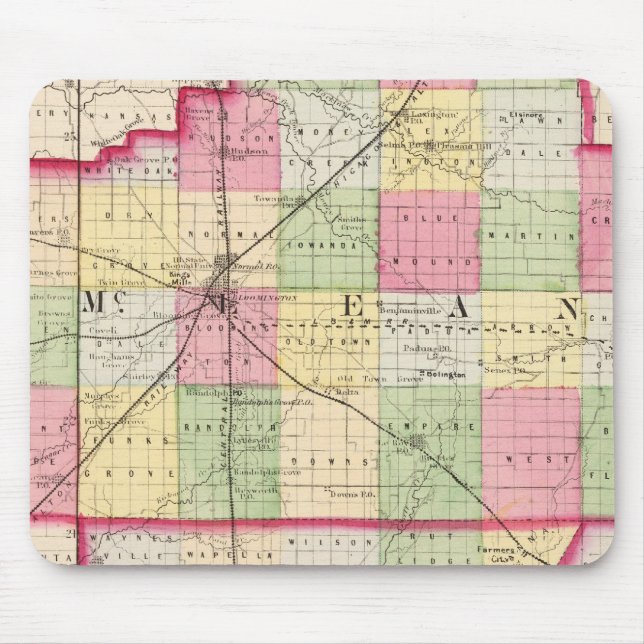 Tapis De Souris Comtés de McLean, De Witt, Piatt (Devant)