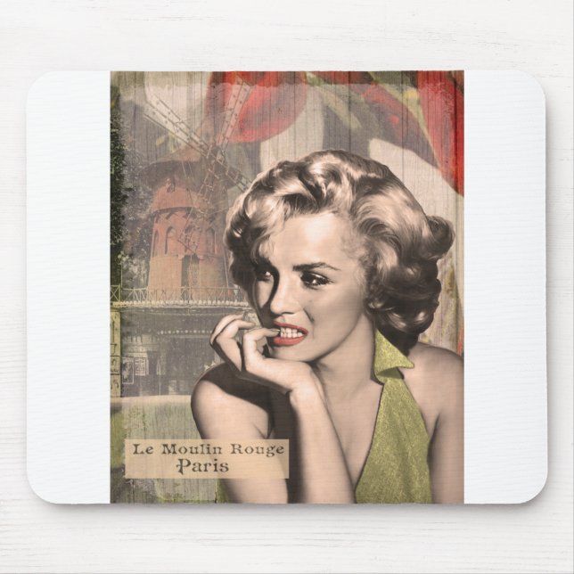 Tapis De Souris CON13CRBWRD-V4 le penseur Lips.tif rouge (Devant)