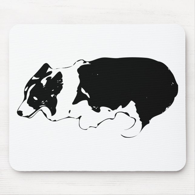 Tapis De Souris Concentration avec l'élan du corgi (Devant)