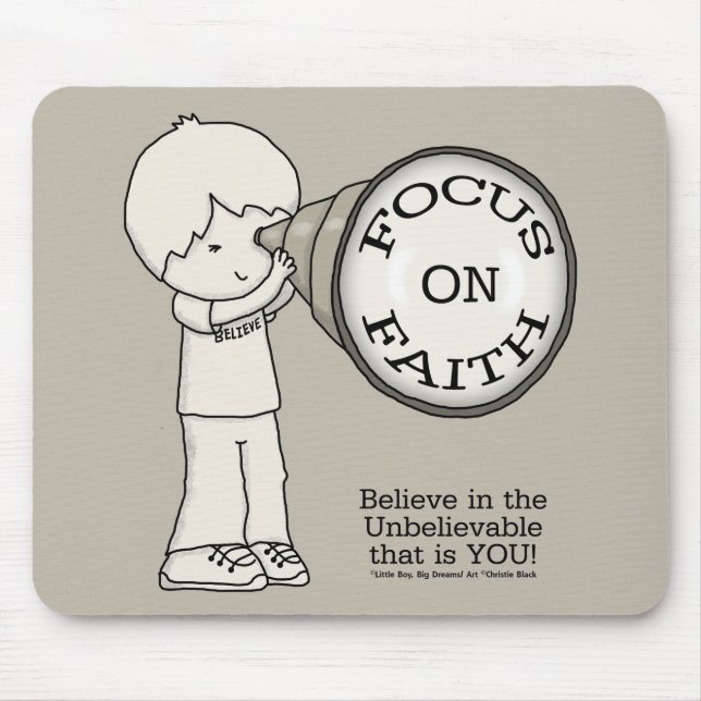 Tapis De Souris Concentre-toi sur la foi (Devant)