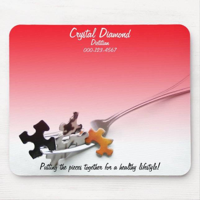 Tapis De Souris Concept de puzzle de santé Modèle rouge Ombre (Devant)