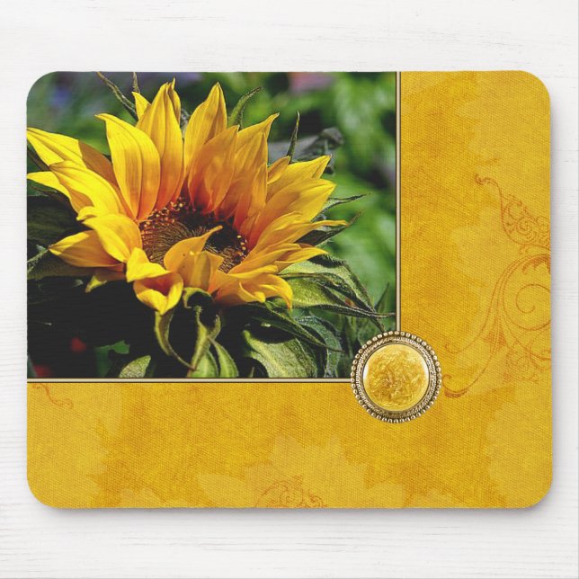 Tapis De Souris Concepteur fait sur commande Mousepad de tournesol (Devant)