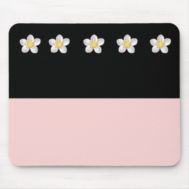Tapis De Souris Conception 5 Mousepad de noir et de rose (Devant)