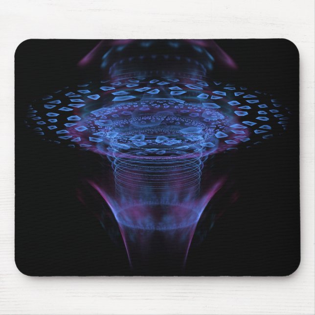 Tapis De Souris Conception abstraite de fractale de trou de ver (Devant)