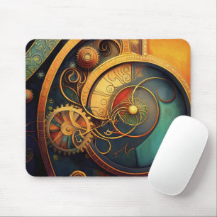 Tapis De Souris Conception Abstraite de Mécanisme à Ressort Steamp
