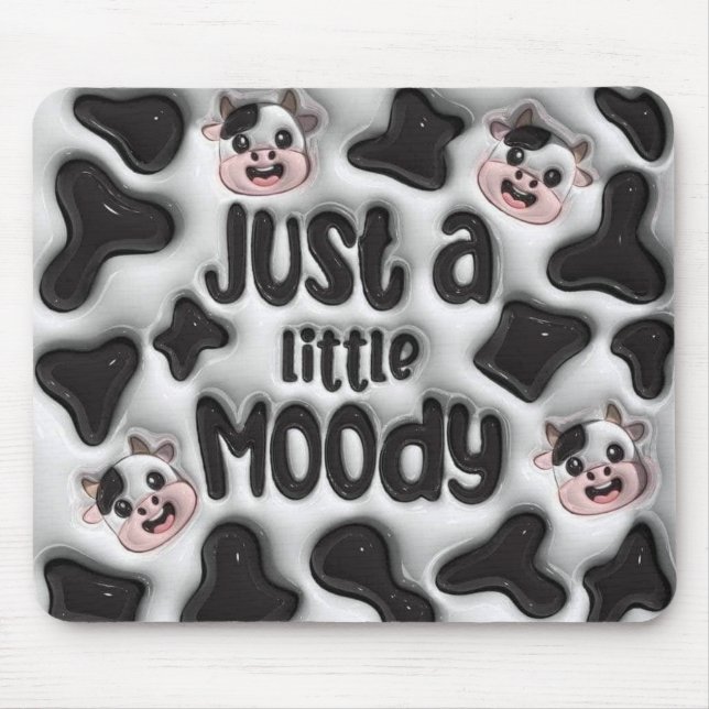 Tapis De Souris Conception adorable de vache (Devant)