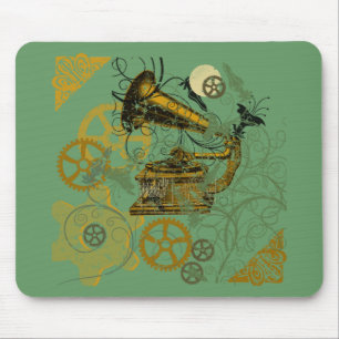 Tapis De Souris Conception affligée de Steampunk de regard