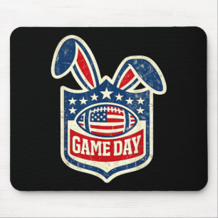 Tapis De Souris Conception américaine de jour de Pâques de footbal