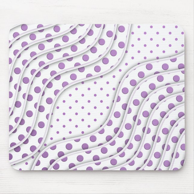 Tapis De Souris Conception amusante à pois violets (Devant)