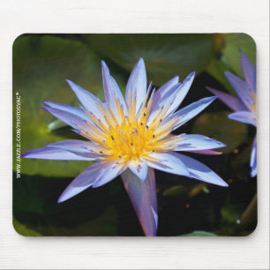 Tapis De Souris Conception botanique florale de nénuphar tropical