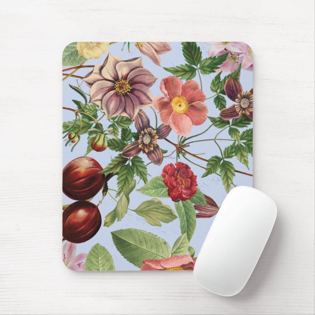 Tapis De Souris Conception botanique vintage (Avec souris)