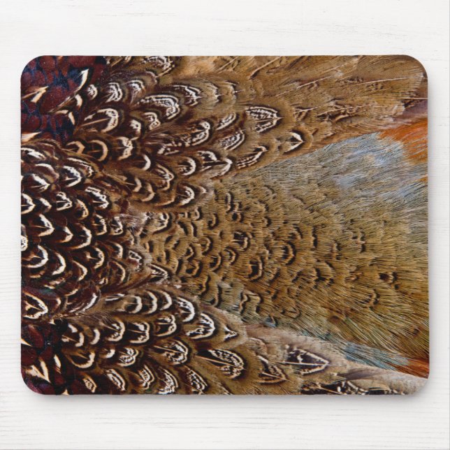Tapis De Souris Conception Brown de plumes de faisan (Devant)