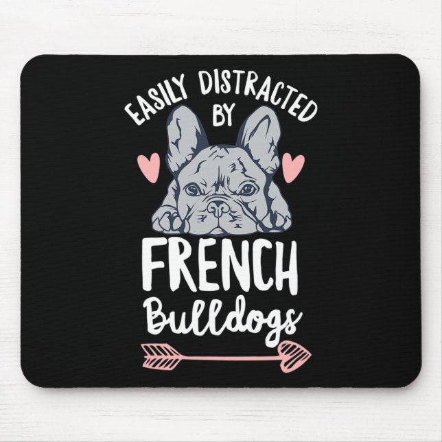 Tapis De Souris Conception Bulldog Pour Un Propriétaire Français (Devant)