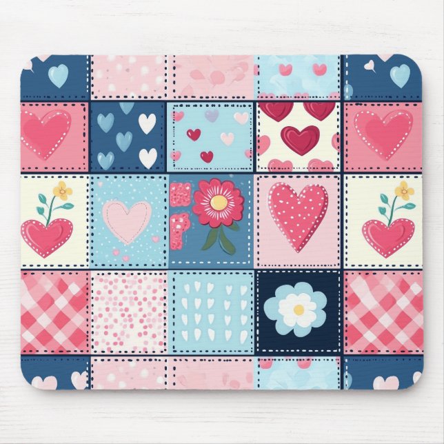 Tapis De Souris Conception Charming Cute Patchwork (Devant)