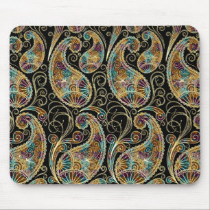 Tapis De Souris Conception colorée Vintage Ornate Paisley