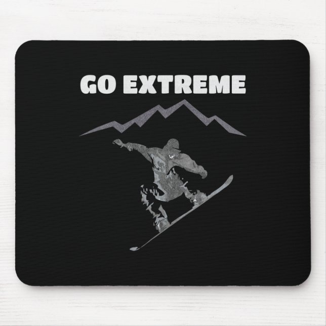 Tapis De Souris Conception cool de snowboard (Devant)