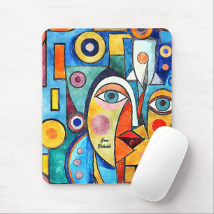 Tapis De Souris Conception cubiste