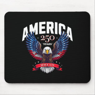Tapis De Souris Conception d'aigle patriotique Usa 250 ans depuis 