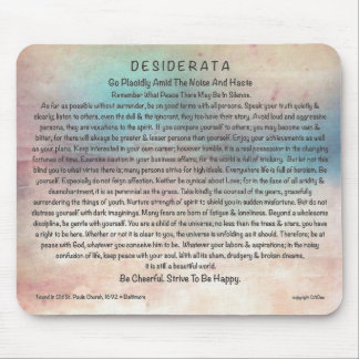 Tapis De Souris Conception d'aquarelle de Mousepad de desiderata