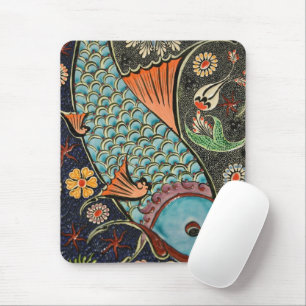 Tapis De Souris Conception d'art de mosaïque décorative colorée fl