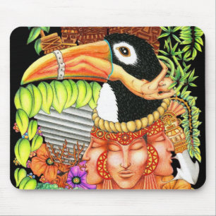 Tapis De Souris Conception d'art d'imaginaire de toucan