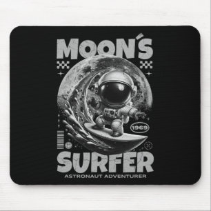 Tapis De Souris Conception d'astronaute surfeur, surf lunaire espa