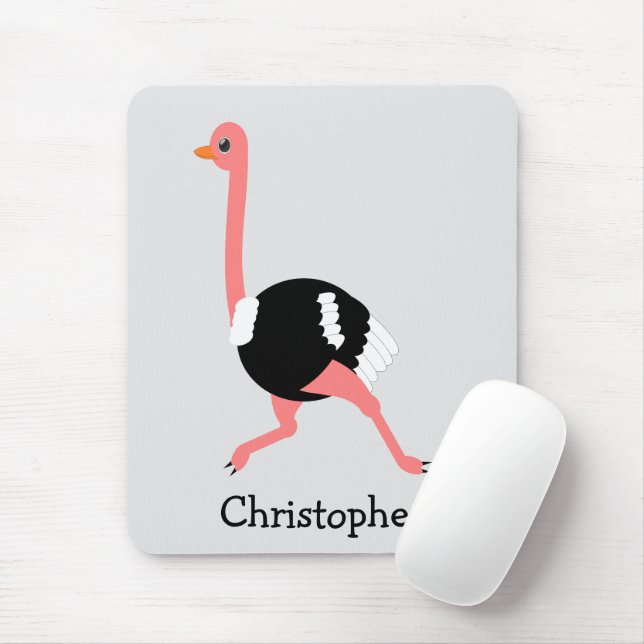 Tapis De Souris Conception d'autruche (Avec souris)