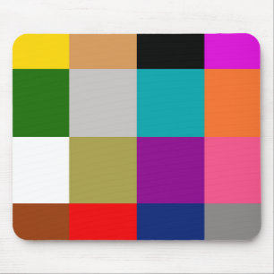 Tapis De Souris Conception de blocs de couleur gras multicolores