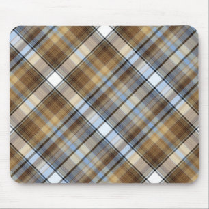 Tapis De Souris Conception de brun, bleu-clair et blanche de