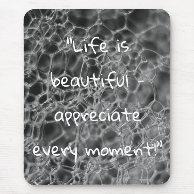 Tapis De Souris Conception de bulles grises (Devant)