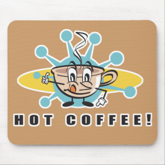 Tapis De Souris conception de café chaud rétro