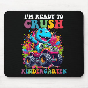 Tapis De Souris Conception de camion de dinosaure de maternelle pr