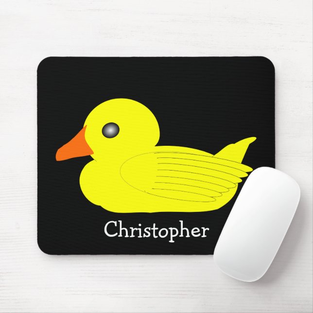 Tapis De Souris Conception de canard jaune (Avec souris)